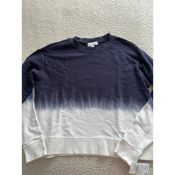 Ten Sixty Sherman Navy Blue Ombre Dip Dye Salute Sweatshirt Terry Cotton Sz M - Picture 3 of 7